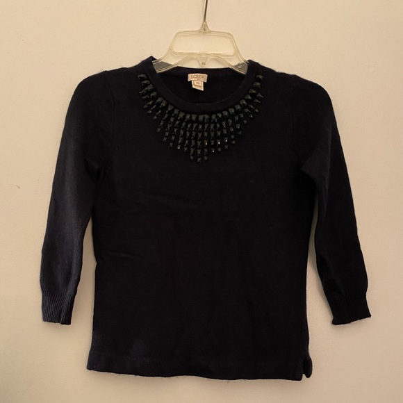 J.Crew Gemstone Collar Wool Sweater - Picture 3 of 5